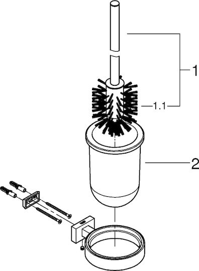 Grohe Inox Coș de gunoi pentru baie Argintiu