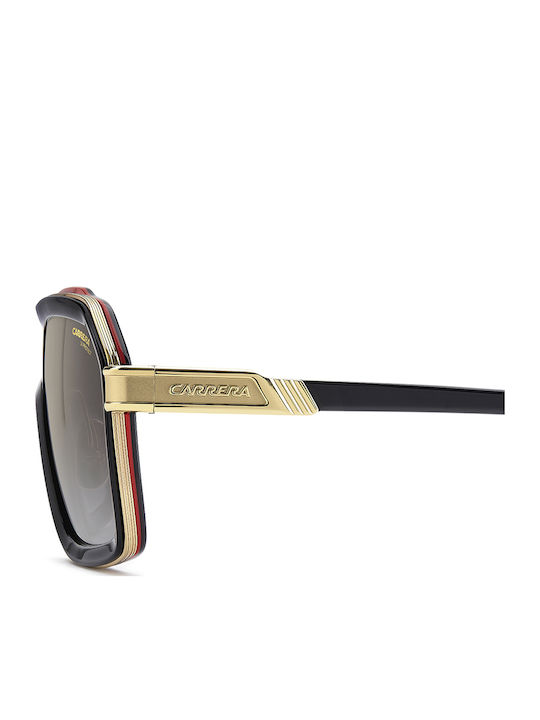 Carrera Men's Sunglasses with Black Horn-Rimmed Frame and Grey Lens 1053/S OIT/FQ