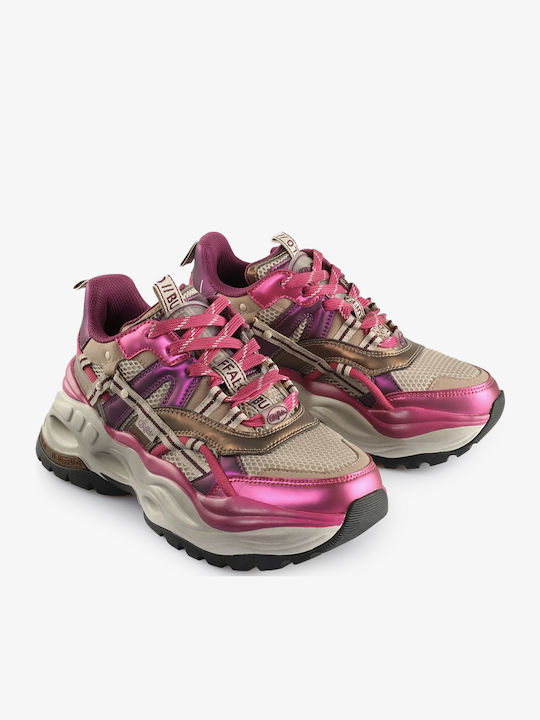 Chunky Sneakers Purpple / Berry / Beige