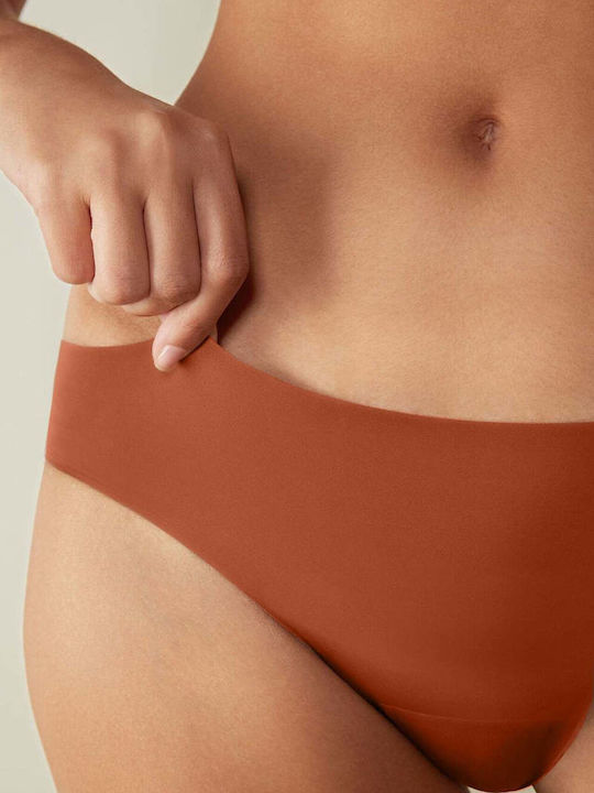 Women's String Seamless Camel Brown