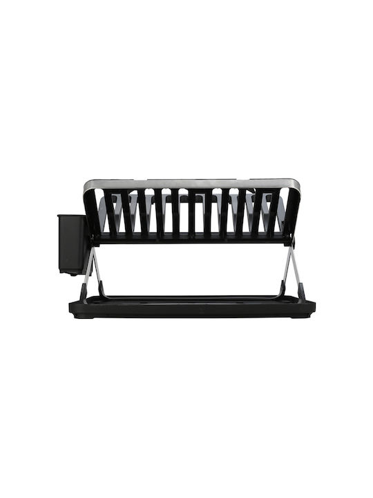 Estia Dish Drainer Foldable from Stainless Steel in Black Color 48x35.4x27.2cm