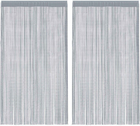 vidaXL Fabric Door Curtain Gray 140x250cm 4102050