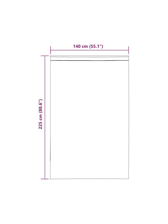 vidaXL Σετ Κουρτίνες με Τρέσα Μαύρες 140x225εκ.