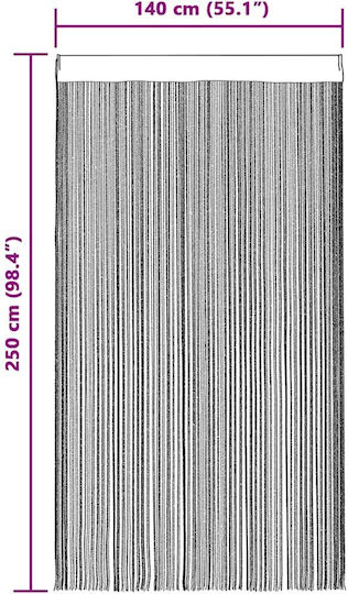 vidaXL Türvorhang Gray 140x250cm 4102052