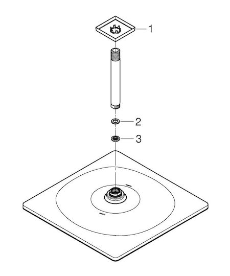 Grohe Rainshower Mono 310 Cube Showerhead 31cm