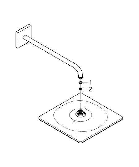 Grohe Rainshower Mono 310 Cube Τετράγωνη Κεφαλή Ντουζ