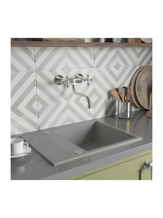 Kuchinox Drop-In Chiuvetă din Granit Sintetic L56xW44cm Gri