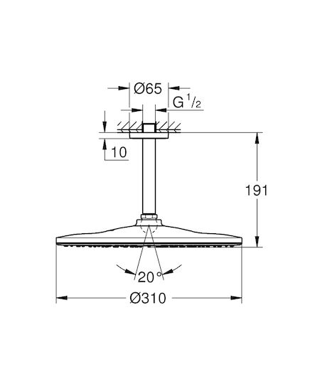 Grohe Rainshower Mono 310 Cap de duș 31cm
