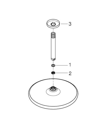 Grohe Tempesta 250 Στρογγυλή Κεφαλή Ντουζ 18.9cm