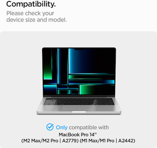 Protector din sticlă Spigen Sgp Safeview Privacy 9H Glas.tr Slim 1 pachet pentru Apple MacBook Pro 14" M3 2024/M2 2023/M1 2021 Afl06158