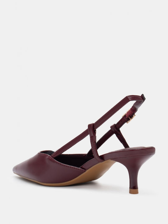 Luigi Pointed Toe Burgundy Heels