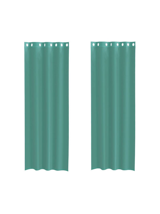 vidaXL Curtain Window with Grommet Turquoise 140x300cm