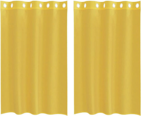vidaXL Set Perdele Voile Cu Capse Pentru Fereastră vidaXL Set Perdele Voile Cu Capse Pentru Fereastră