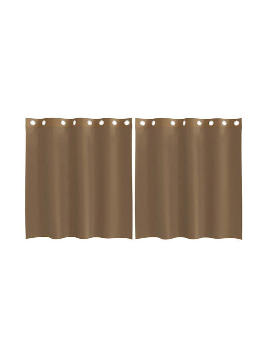 vidaXL Curtain Window with Grommet Brown 140x140cm