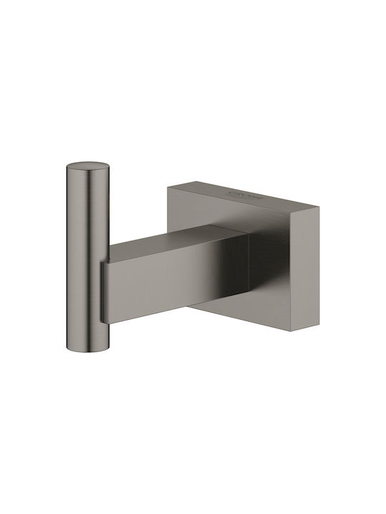 Grohe Essentials Cube Single Wall-Mounted Bathroom Hook Black
