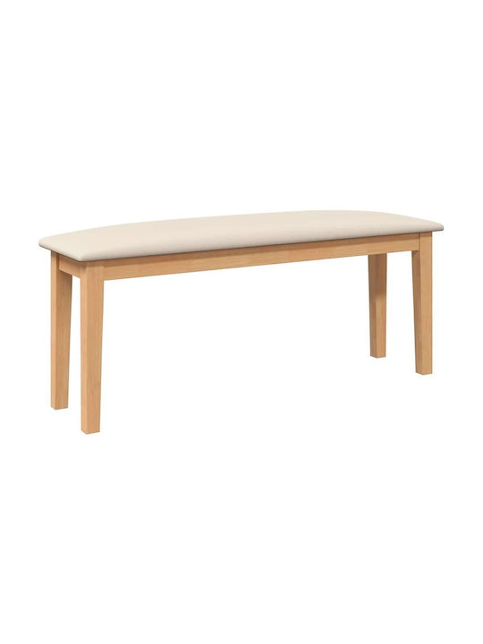 Dining Room Bench with Wooden Surface Coffee 110x30x46.5cm