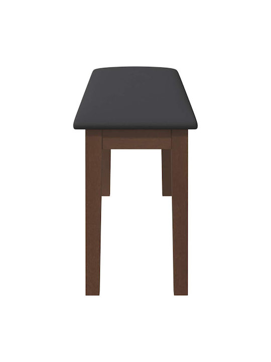 Dining Room Bench with Wooden Surface Coffee 110x30x46.5cm