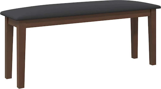Dining Room Bench with Wooden Surface Coffee 110x30x46.5cm