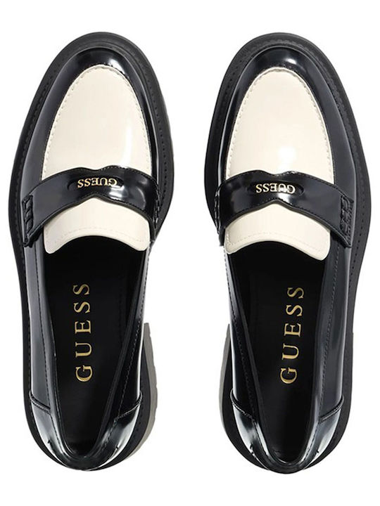 Patent Leather Women's Moccasins in Black Color