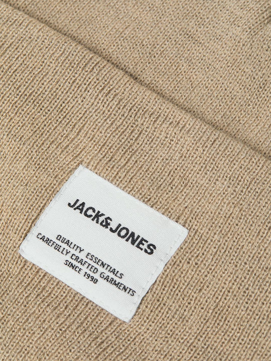 Jack & Jones Beanie Beanie Knitted in Beige color