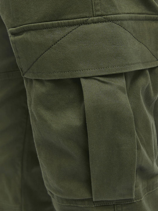 Trousers Cargo Elastic in Relaxed Fit Olive