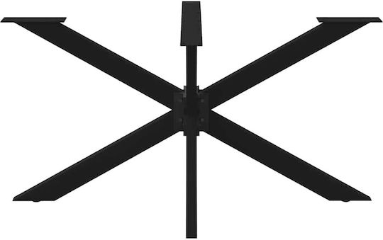 vidaXL Βάση Τραπεζιού Μεταλλική Μαύρο 150x78x72cm