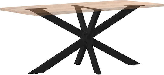 vidaXL Βάση Τραπεζιού Μεταλλική Μαύρο 150x78x72cm