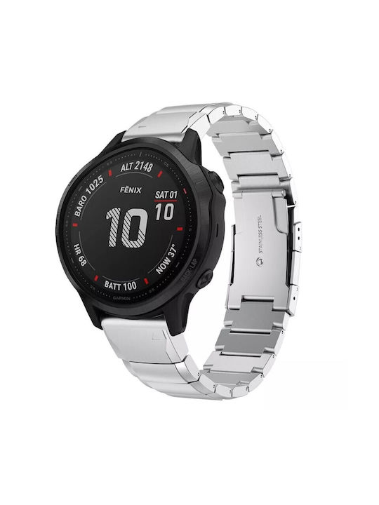 Каишка Неръждаема стомана Сребрист (Fenix 5 / 5 Plus / 6 / 6 Pro / 7 / 7 Pro / 8 (47mm)) 582