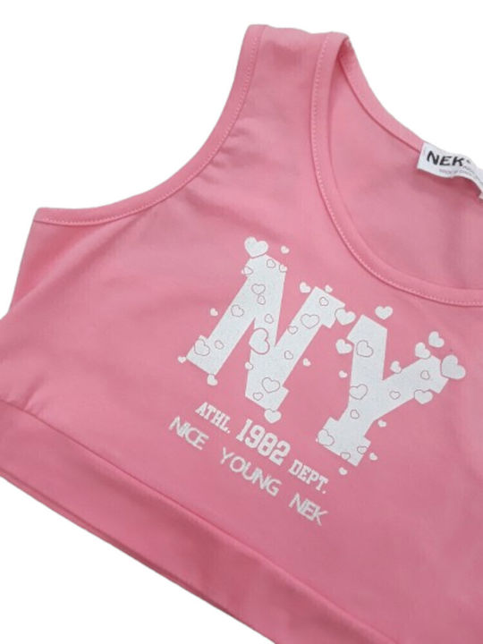 Nek Kids Wear Παιδικό Σετ με Σορτς Pink 2τμχ