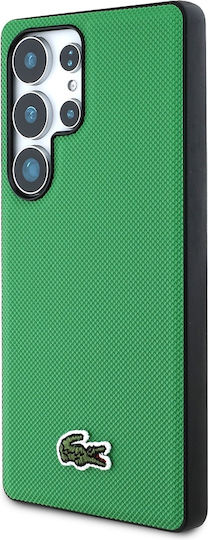 Lacoste Iconic Petit Pique Woven Logo Back Cover Πλαστικό / Σιλικόνης Πράσινο (Galaxy S25 Ultra)