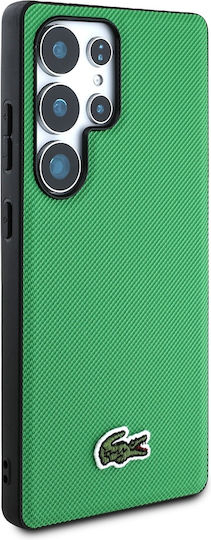 Lacoste Iconic Petit Pique Woven Logo Back Cover Πλαστικό / Σιλικόνης Πράσινο (Galaxy S25 Ultra)