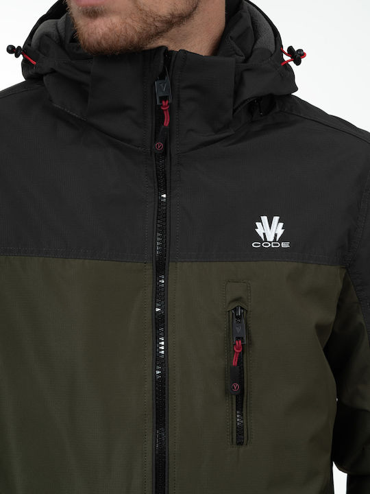 Jacket Olive with Black