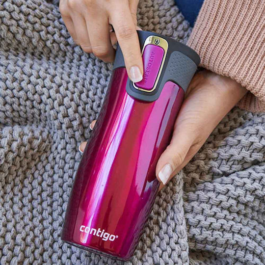 Contigo West Ποτήρι Θερμός Ανοξείδωτο BPA Free 470ml Rasberry