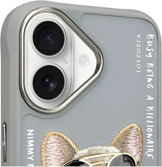 Nimmy Nimmy Handyhüllen Silikon Kunststoff Wasserdicht Graue Rückseite für iPhone 16