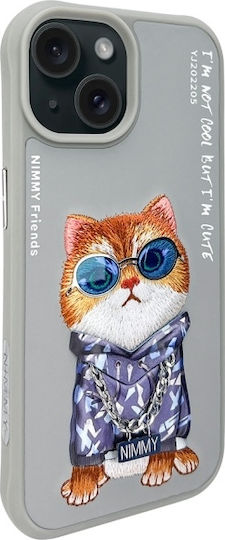 Nimmy Back Cover Σιλικόνης / Πλαστικό Αδιάβροχο Γκρι (iPhone 15)