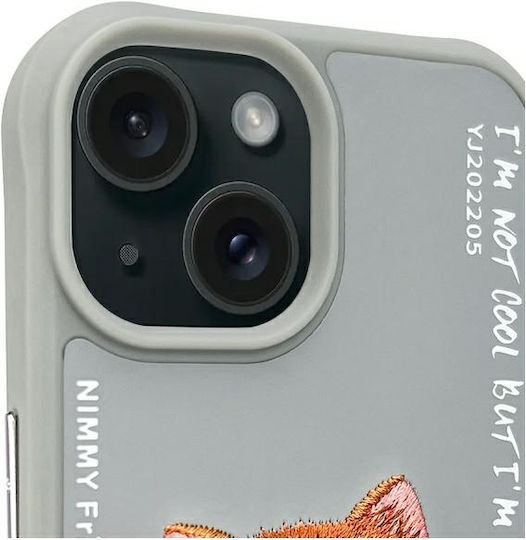 Nimmy Back Cover Σιλικόνης / Πλαστικό Αδιάβροχο Γκρι (iPhone 15)