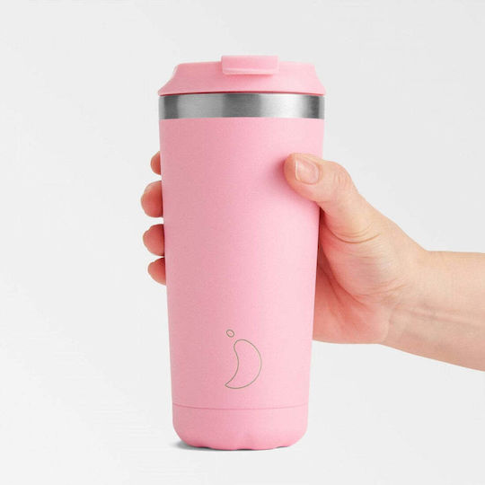Chilly's Original Ποτήρι Θερμός Ανοξείδωτο BPA Free 500ml Pastel Pin
