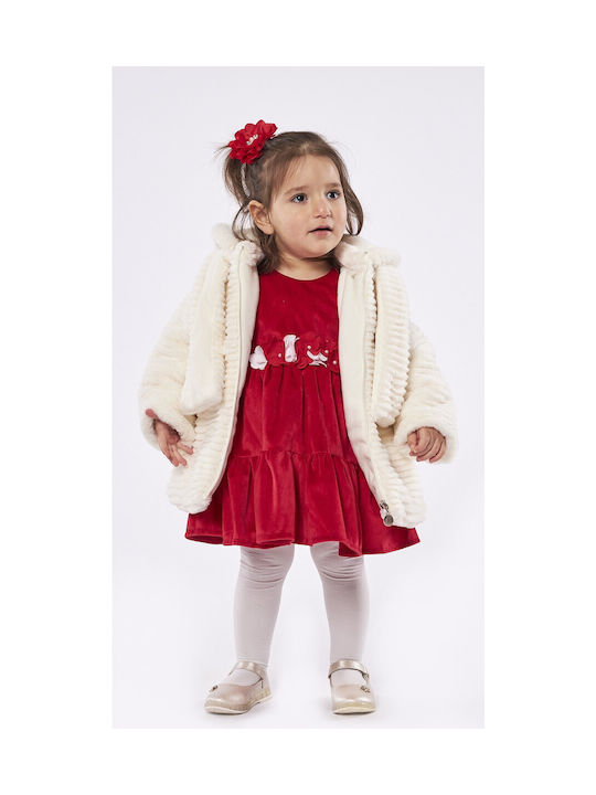 Evita Kids Coat with Hood White