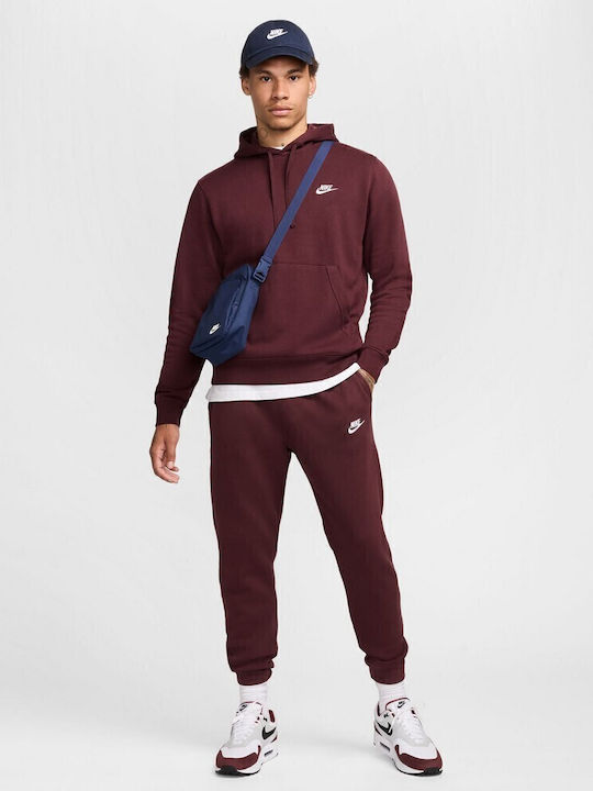 Sportswear Club Παντελόνι Φόρμας με Λάστιχο Μπορντό