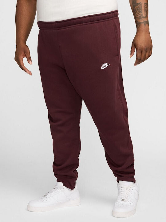 Sportswear Club Παντελόνι Φόρμας με Λάστιχο Μπορντό