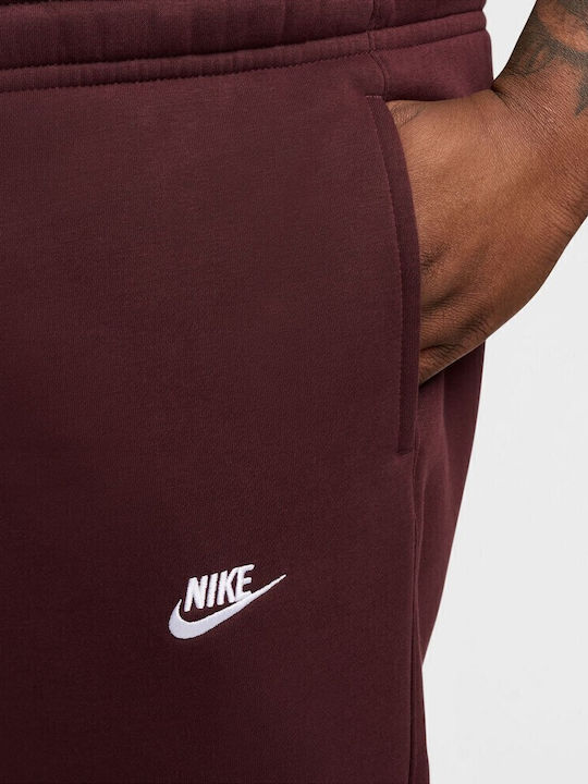 Sportswear Club Παντελόνι Φόρμας με Λάστιχο Μπορντό