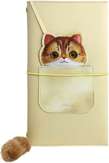 Nimmy Set 2in1 Notebook + Pen Khaki Big Eyed Pet 2.0 Cat