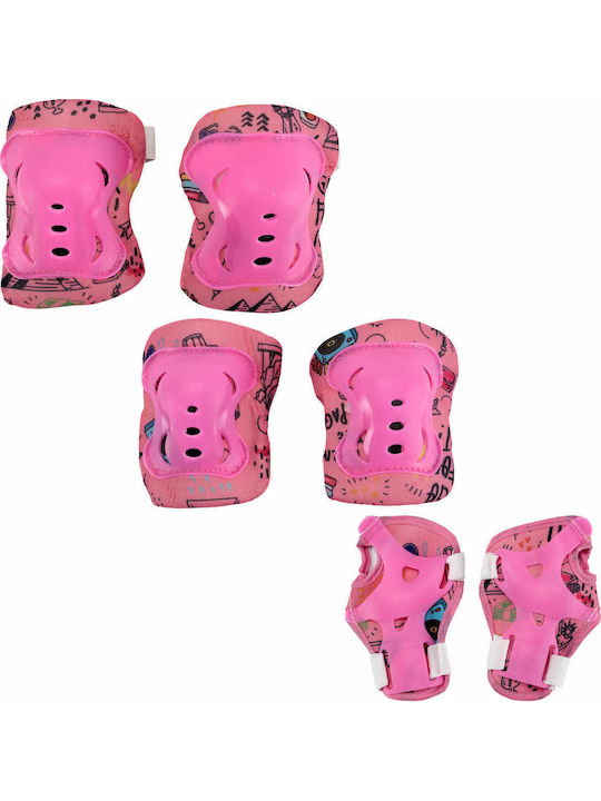 Action One 7 Piece Set Helmet Protective Gear Guard Size M Pink