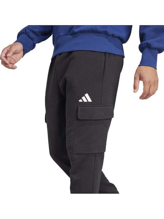 French Terry Sweatpants with Elastic Navy Blue