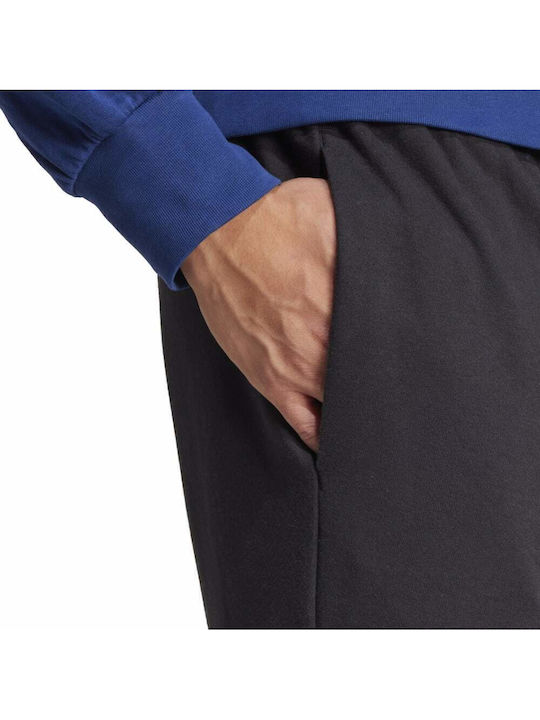 French Terry Sweatpants with Elastic Navy Blue