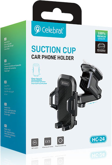 Celebrat Car Mobile Mount with Adjustable Hooks Black