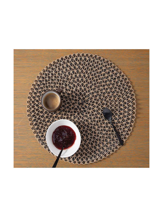 Nef-Nef Homeware Round Fabric Placemats Orange 2pcs