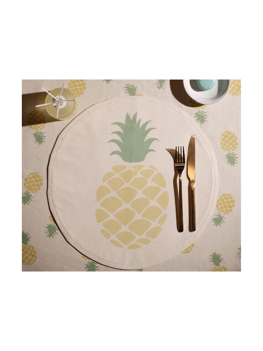 Nef-Nef Homeware Σουπλά Υφασμάτινο Πράσινο 38x38cm Φ0.38