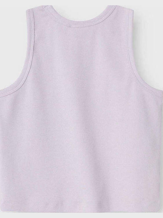 Kinder-Crop-Top Ärmellos LILA