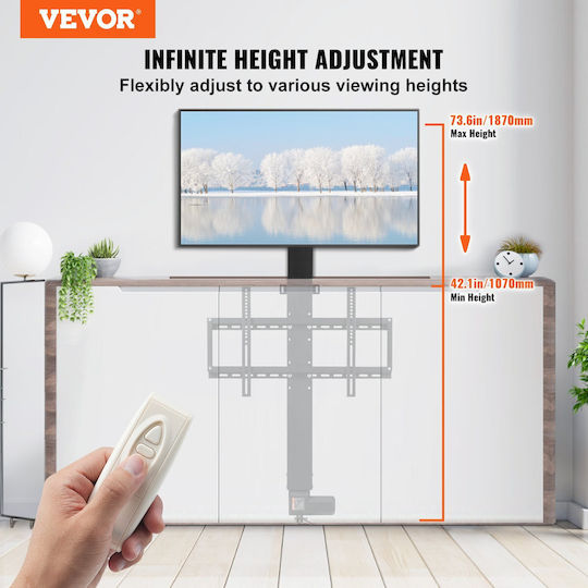 Motorisierte TV-Halterung Max 60 kg VESA 400 x 600 bis zu 60 Zoll Diagonale Fernbedienung